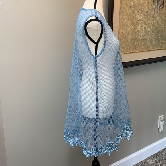 SIMPLY NOELLE mesh embroidery sequins beach cover tunic - Picture 4 of 8